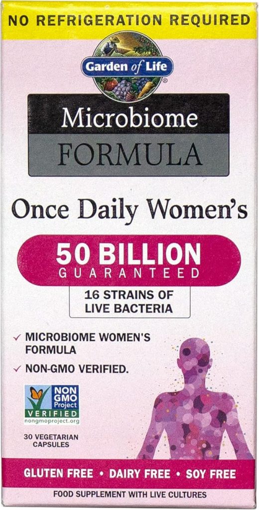 Garden of Life - Dr. Formulated Probiotics for Women & Prebiotics, 50 Billion CFU for Women’s Daily Digestive Vaginal & Immune Health,16 Probiotic Strains Shelf Stable No Gluten Dairy Soy, 30 Capsules