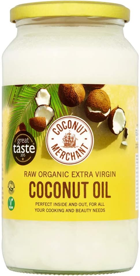 Coconut Merchant Organic Coconut Oil 1L | Extra Virgin, Raw, Cold Pressed, Unrefined | Ethically Sourced, Vegan, Ketogenic and 100% Natural | for Hair, Skin & Cooking | 1L