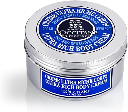 L'OCCITANE Shea Butter Ultra Rich Body Cream 200ml | Enriched with 25% Shea Butter | Vegan & 97% Readily Biodegradable | Clean & Luxury Beauty Bodycare for All Skin Types