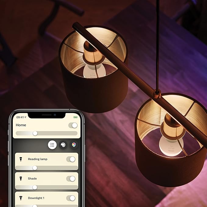 Philips Hue White Smart Light Bulb Lustre [E14 Small Edison Screw] with Bluetooth. Works with Alexa, Google Assistant, Apple Homekit