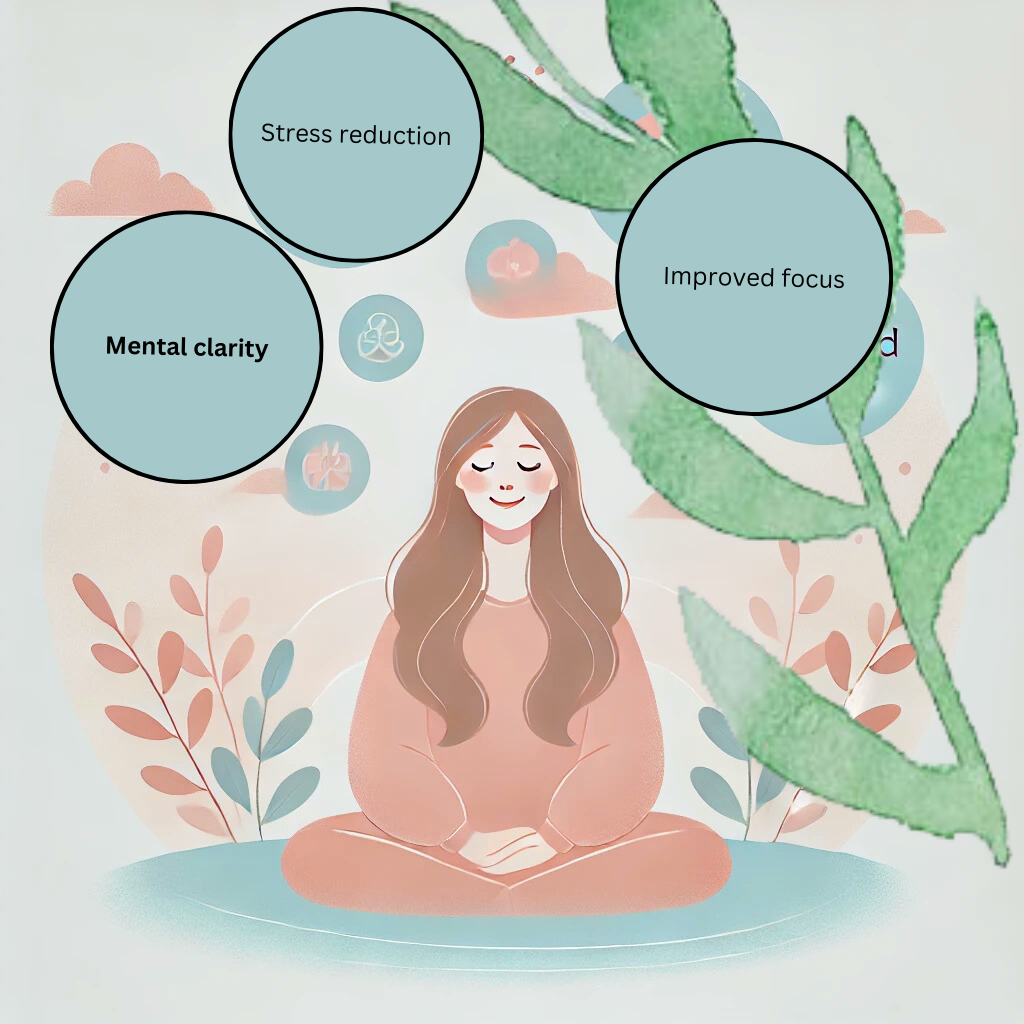  Infographic highlighting the main benefits of mindfulness for moms, such as stress reduction, improved focus, and mental clarity.