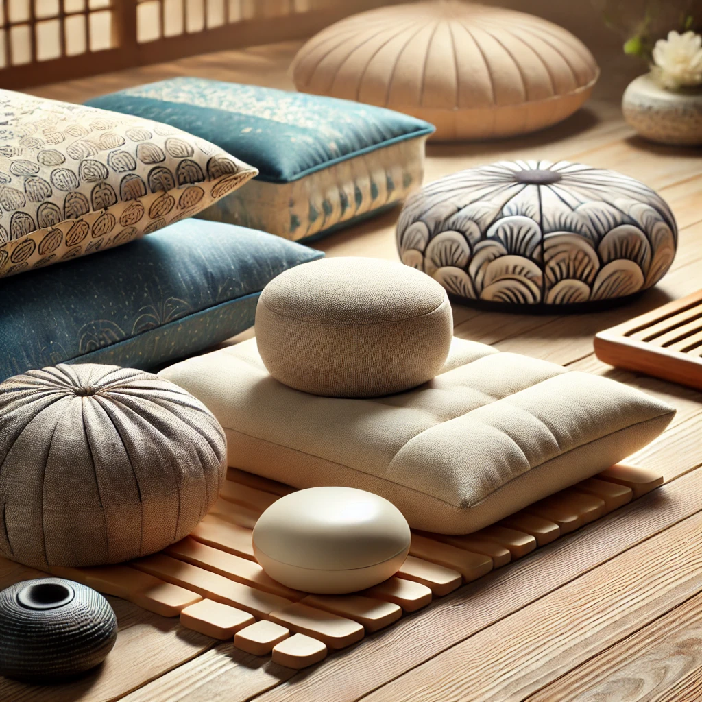 different types of meditation cushions 