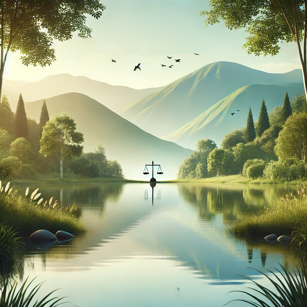 A serene landscape or a peaceful nature scene symbolizing balance and holistic health.